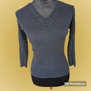 Ann Taylor, black, 3/4" sleeves sweater
